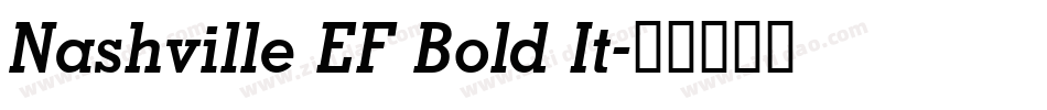 Nashville EF Bold It字体转换
